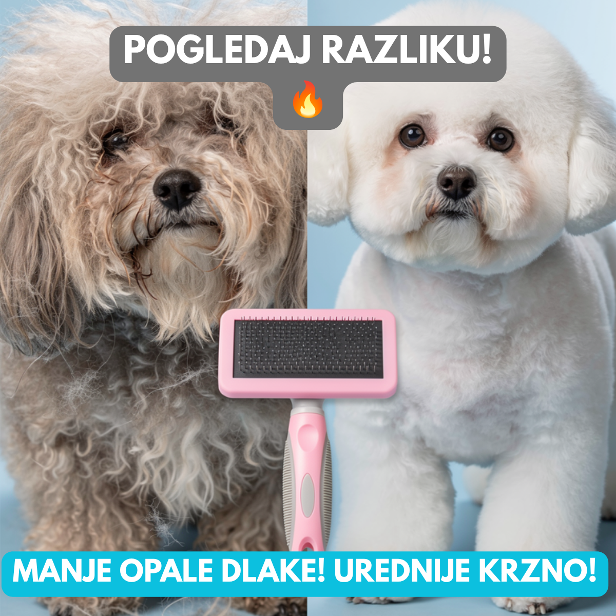 Slicker češalj za pse